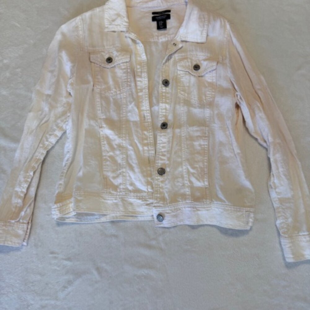 Jones & Co 100% linen cream jacket